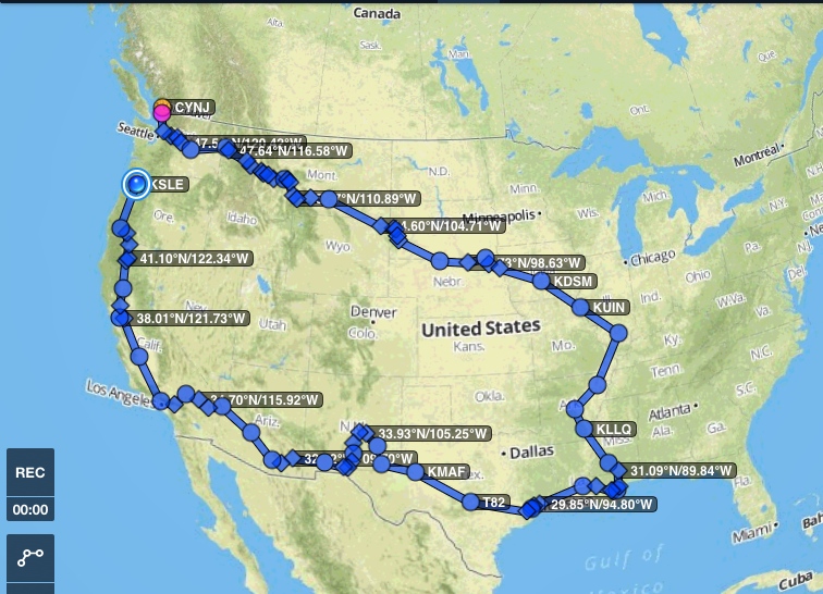 map of trip 2014